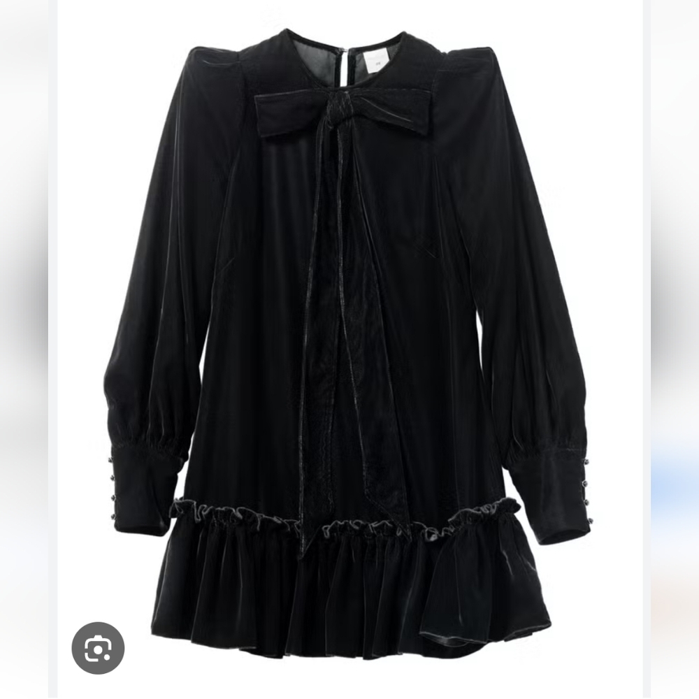 H&M X The Vampire's Wife Bow Tie Velvet Dress